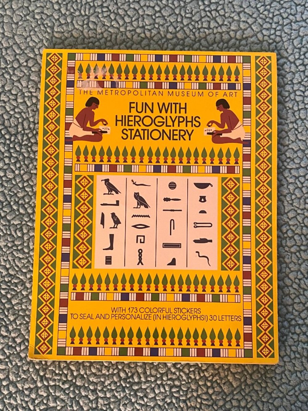 Ancient Egypt Fun with Hieroglyphs Stationery Set Stickers
